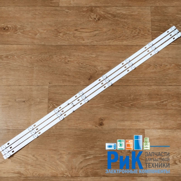 Подсветка LED TV BBK  3 планки (2xA+B) по 828mm 8линз (6V)  JS-D-JP43DM 43"