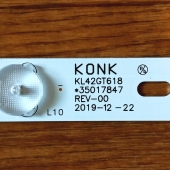 Подсветка LED TV DNS, Supra, Konka 8 планок (4 по 414mm + 4 по 435mm) 6линз (6V)  KL42GT618 42"