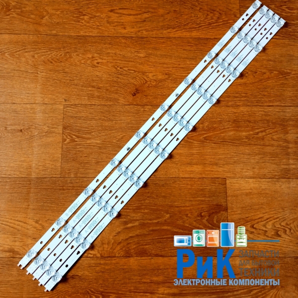 Подсветка LED TV Haier, JVC  5 планок (4xA+B) по 820mm 10линз (3V)  LED42D10 42"