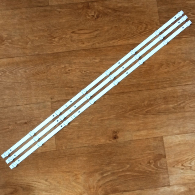 Подсветка LED TV Telefunken 3 планки по 800mm 8линз (3V) HRS SQY43 3x8 2W MCPCB 43"