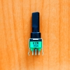 Резистор переменный 3-pin A10K 8x8mm L=30.2mm моно лыска RV09BF-40E1N-215F-A10K-A, фото 2